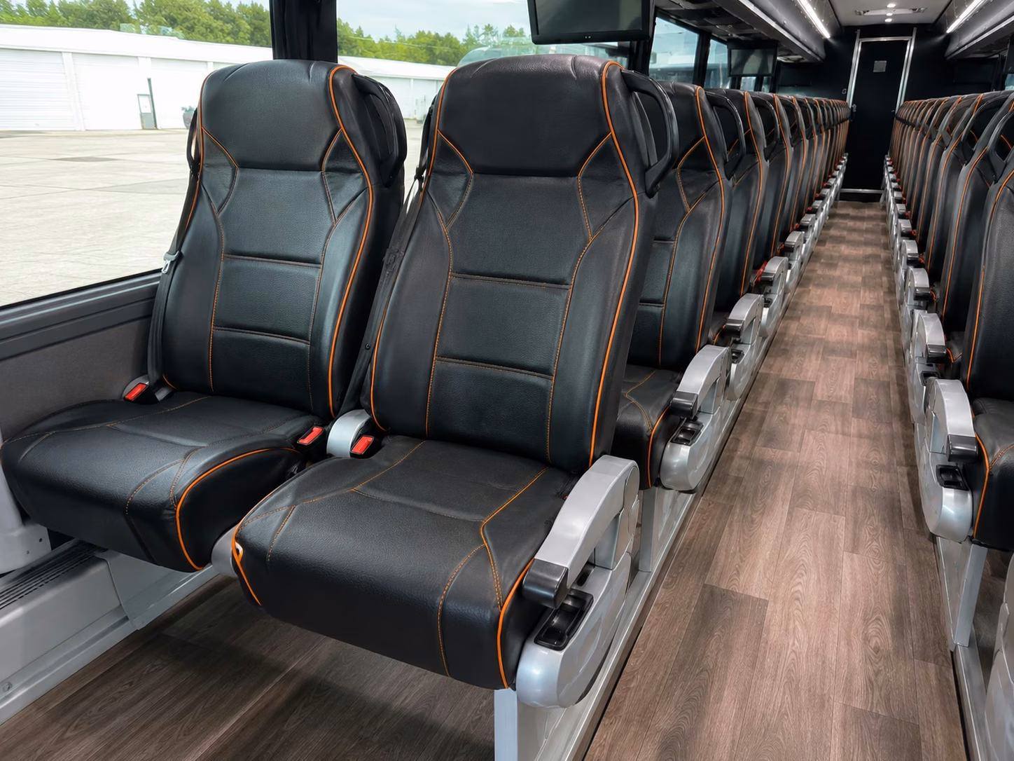 56 passenger charter bus interior
