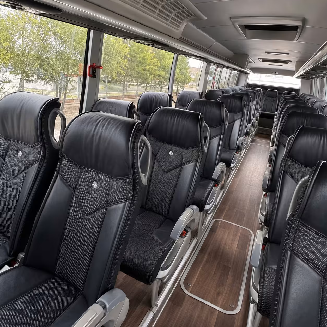 concord charter bus inside