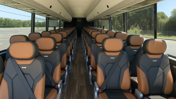 concord 55 passenger charter bus inside