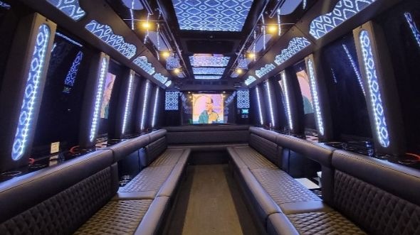 concord party bus rental inside