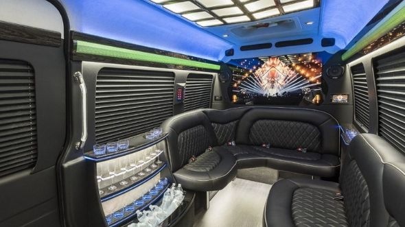 sprinter limo rental interior concord